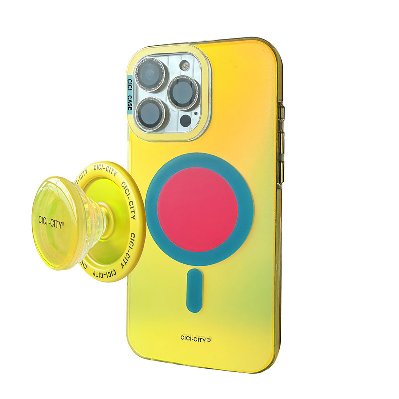 Apple 16promax 磁気電話ケース iphone17 オーロラつや消しマカロン 14 スタンドケース落下防止に適しています。|undefined