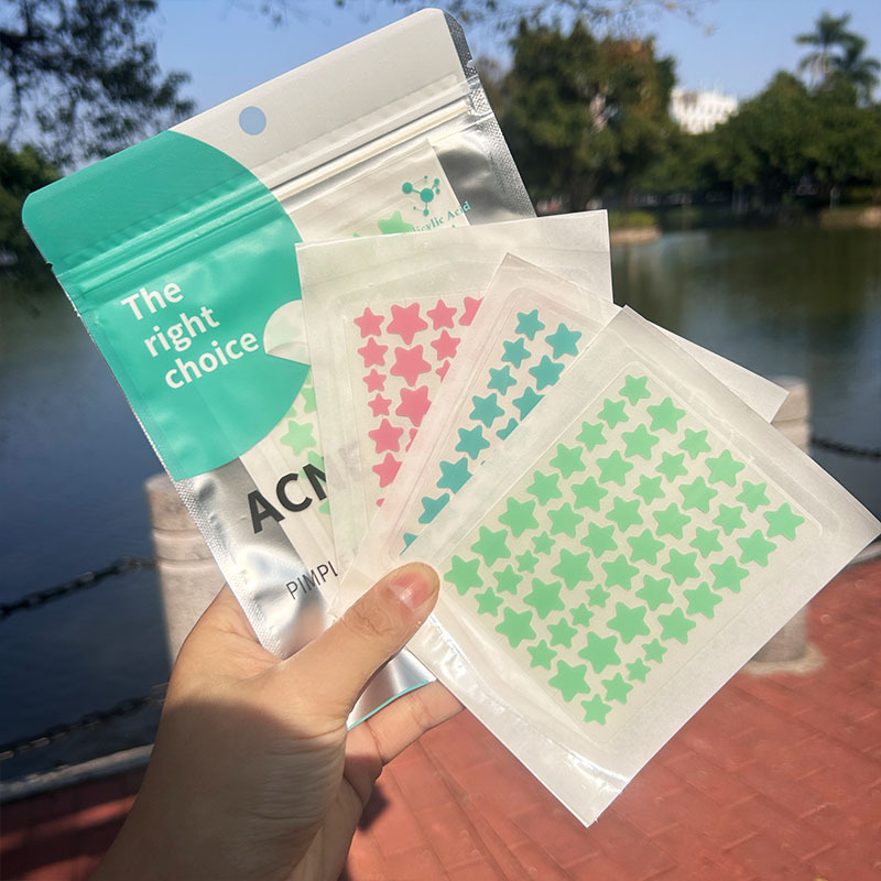 3개들이 큰 녹색 봉지 [핑크+블루+그린]