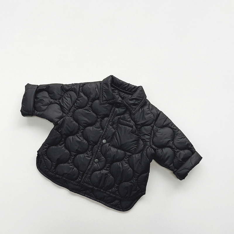 Abrigo de algodón fino estilo coreano para niños, invierno 2025, nuevo top de algodón cálido para niñas, ropa infantil tejida estilo coreano para bebés