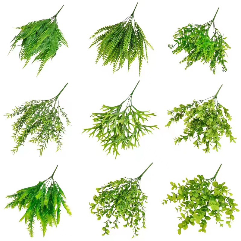 Amazon Autumn Persian Grass Simulation Plant Artificial Fake Flower Autumn Wedding Decoration Plastic Flower Green Plant Wholesale