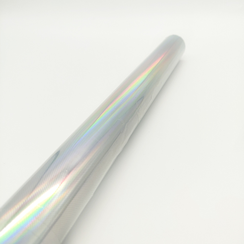 PET镀铝膜银色素面镭射全转转移膜预涂金属膜耐高温装饰材料