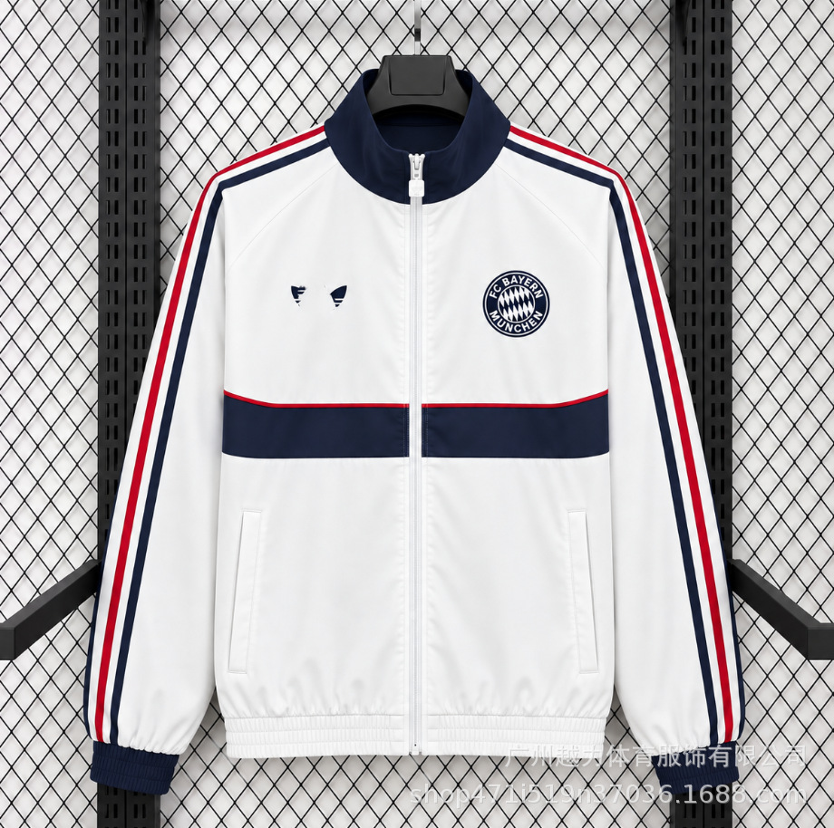 Chaqueta Bordada retro de manga larga y gruesa Manchester United Barcelona Inglaterra Brasil Real Madrid Liverpool image 33