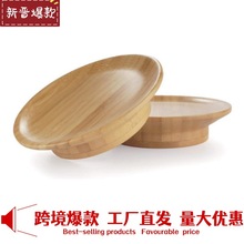 亚马逊木质竹木两用竹杯垫竹杯盖防落杂物喷溅竹木杯盖厂家定制