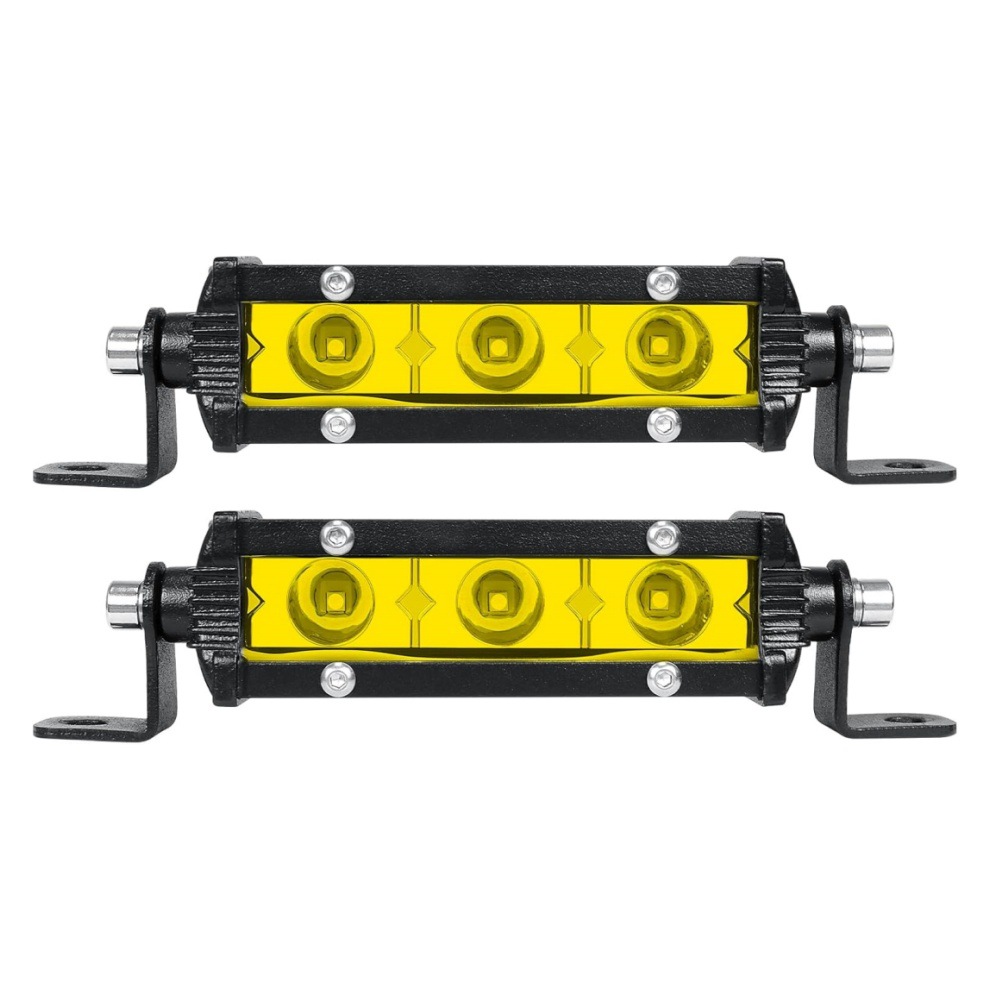 Cross-Border Automotive Led Work Light Ultra-Thin Single-Row Strip Light 3Led 9W Off-Road Vehicle Roof Light Modification Inspection Light