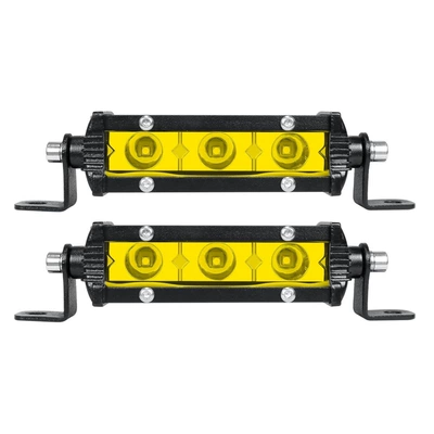 Cross-Border Automotive Led Work Light İşçi projektorları - small-single-row-3-lights-9w-yellow-light