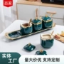 陶瓷定制厨房带盖盐罐