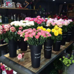 高級な目が覚めた花の桶の花屋のショーウインドーは花の桶の家庭用の四角形の円形のプラスチックの花の桶を挿して花の桶の深水を目覚めさせます。
