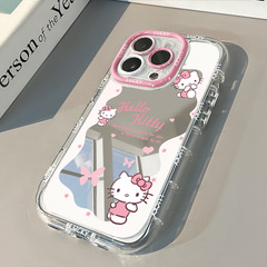 Apple 15 ミラー phone16promax 携帯電話ケース蝶 kittyi かわいい 14 女性 12 Apple 11 に適しています。