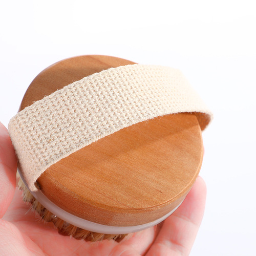 Hand-held back rub round head brush soft hair soft bead massage exfoliation cleaning brush bath rub bath bathroom supplies bath brush