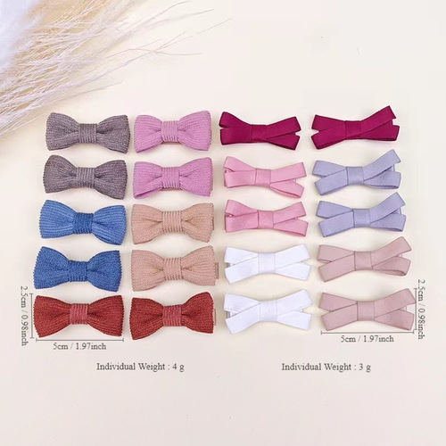 91110 Japanese and Korean baby hairpins, cotton and linen children's hairpins, manufacturer wholesale bow hairpins