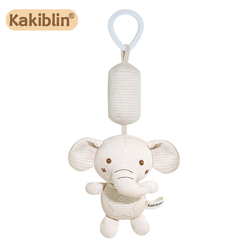 Kakiblin coche de algodón orgánico coche colgante campanas de viento colgante cochecito recién nacido traqueteo cama de bebé colgando calmante juguetes