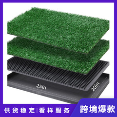 20x25インチ模擬芝生トイレの中号通気性洗浄しやすいペット芝生訓練顆粒犬トイレ