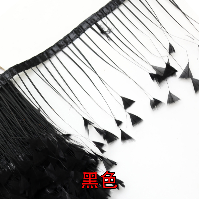 Plumas negras al por mayor diy materiales hechos a mano bolsas accesorios accesorios para niños jardín de infantes creativo curso de arte