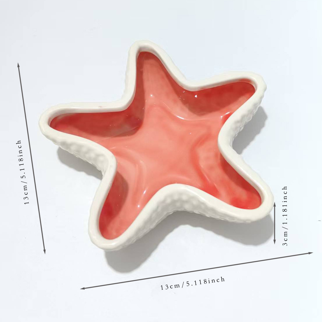 Joyería transfronteriza bandeja de joyería estrella de mar caracoles de cerámica joyería para niñas muestra bandeja para el hogar