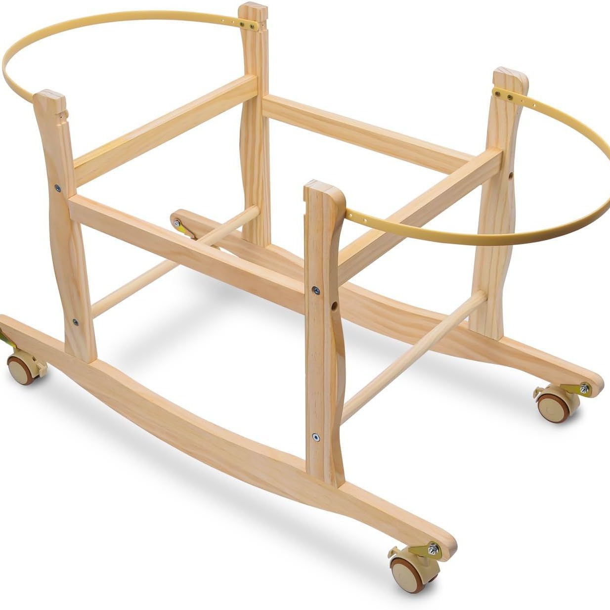 Baby Cradle Stand Baby Portable Basket Sleeping Basket Two-Way Swing Crib Baby Cradle Bed Wheels Removable