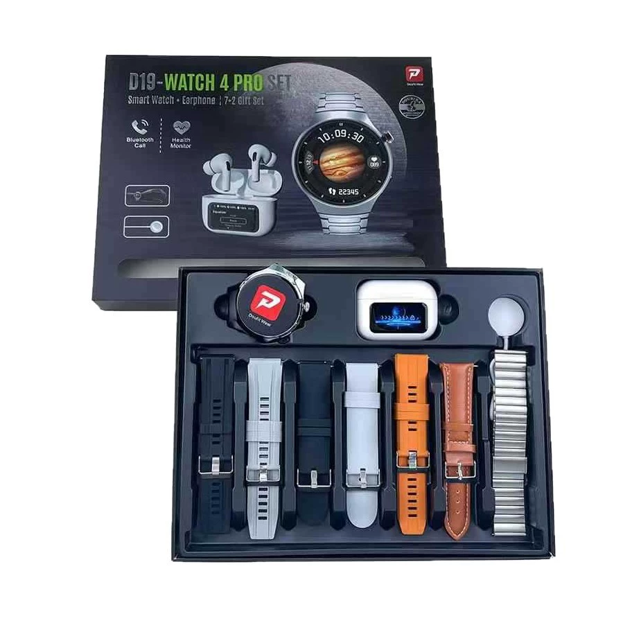 Smart watch pro, headphones, gift box, D19, tracks heartbeat, (Cross-border trading), with LED display