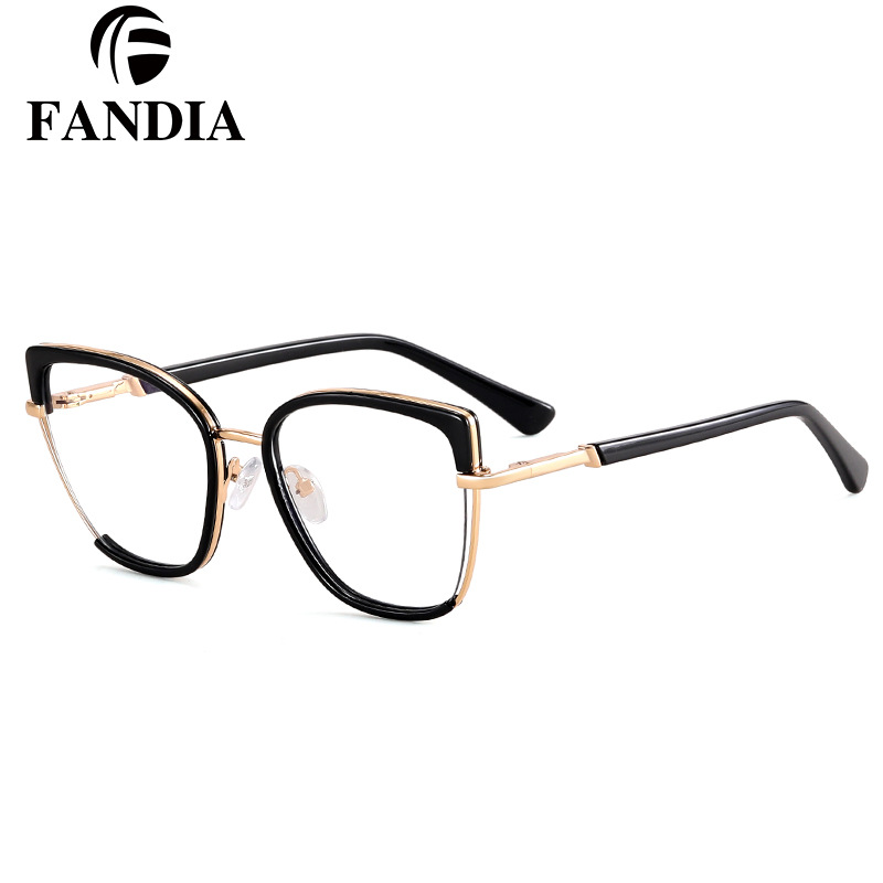 82196 Europa y América TR90 moda degradada marco de gafas ultraligeras marco de gafas de estiramiento facial gafas anti-luz azul gafas de mujer