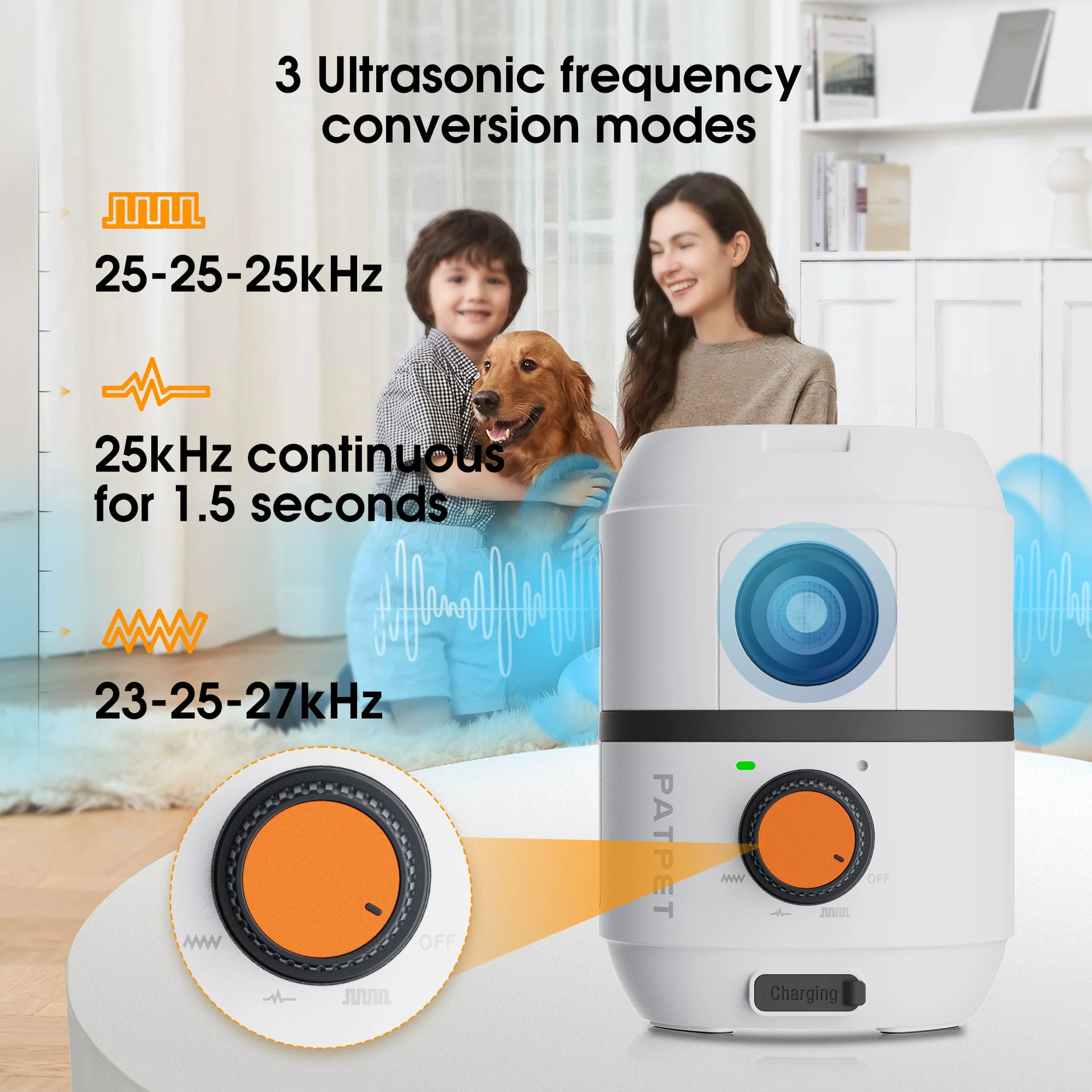 Трансграничный новый трехголовый ультразвуковой водонепроницаемый отпугиватель собак