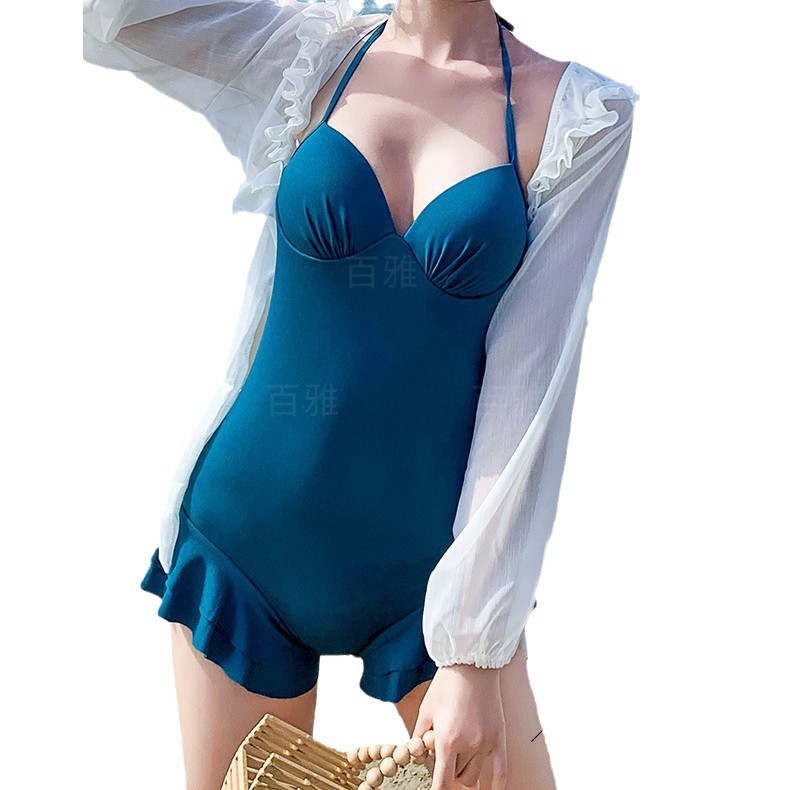 Ventaje especial trajes de baño femeninos con soporte de acero sexy cintura alta con camiseta delgada conservadora fábrica de trajes de baño manejo