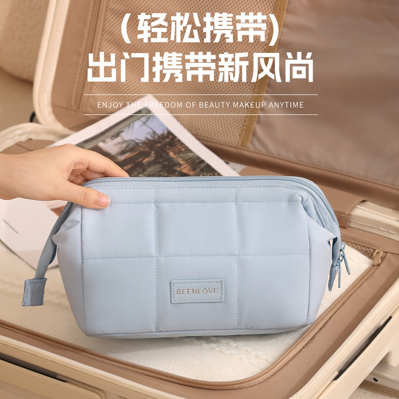 新款云间手拿钢丝化妆包简约时尚旅行护肤品口红大容量洗漱包|undefined