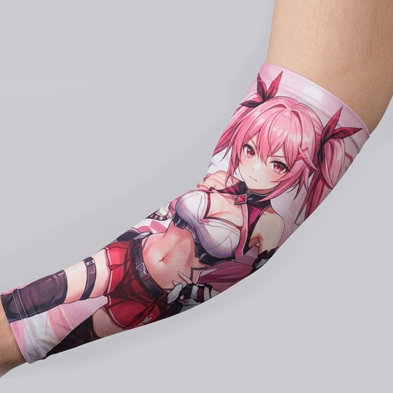 Source factory for 2D anime merchandise, exhibition events, summer ice silk arm sleeves, full-print digital heat transfer customization