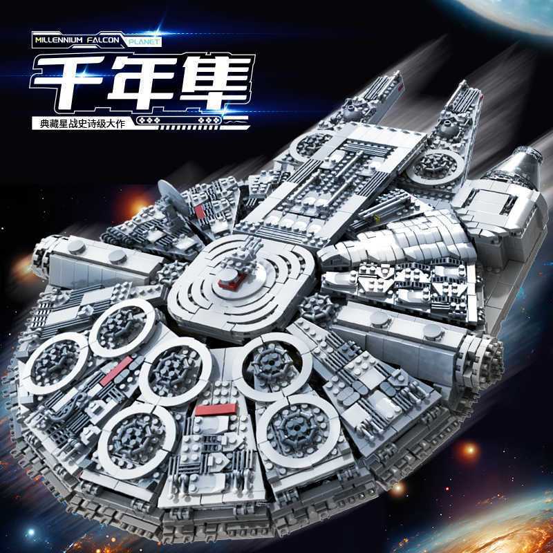 Compatible con LEGO Star Wars Millennium Falcon Building Block Naves Modelo de ensamblaje Juguetes de puzzle Regalo del 1 de junio