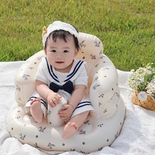 ins韩风便携式宝宝坐立洗澡浴凳防摔椅学座椅婴儿充气沙发可折叠