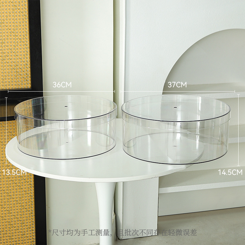上锦 新品清透圆形盒子PET透明鲜花水果鲜花盒礼品包装盒花艺资材|undefined