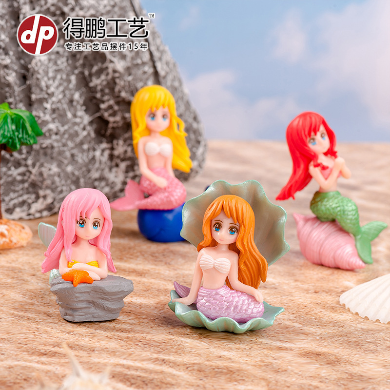 Shell Mermaid Micro-Landscape Home Desktop Cartoon Figurine Small Ornament DIY Aquarium Fish Tank Landscaping Accessories Shell Mermaid Micro-Landscape Home Desktop Cartoon Figurine Small Ornament DIY Aquarium Fish Tank Landscaping Accessories