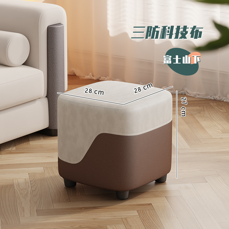 Taburete pequeño, sala de estar doméstica, taburete simple, taburete de sofá, taburete de cambio de zapatos, taburete bajo, taburete pequeño, paquete suave, taburete pequeño