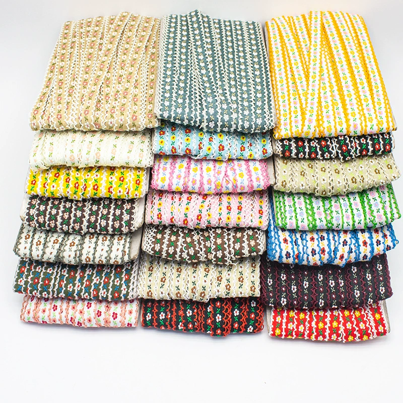 В наличии 1,2 см этнический стиль кружевная лента Ушная лента вышивка кружевные жаккардовые аксессуары DIY ручной работы Hanfu