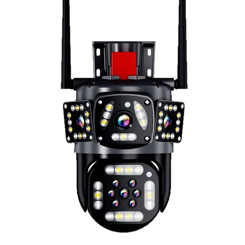 Fabricante de suministro directo 4G triple lente de imagen 6MP HD al aire libre impermeable inalámbrica WiFi cámara de monitoreo de seguridad