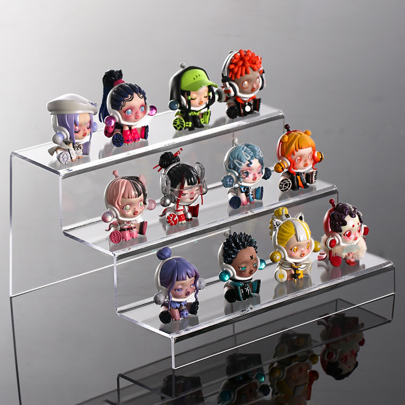 Acrylic ladder display rack blind box doll hand model storage rack cosmetics storage display rack shoe rack