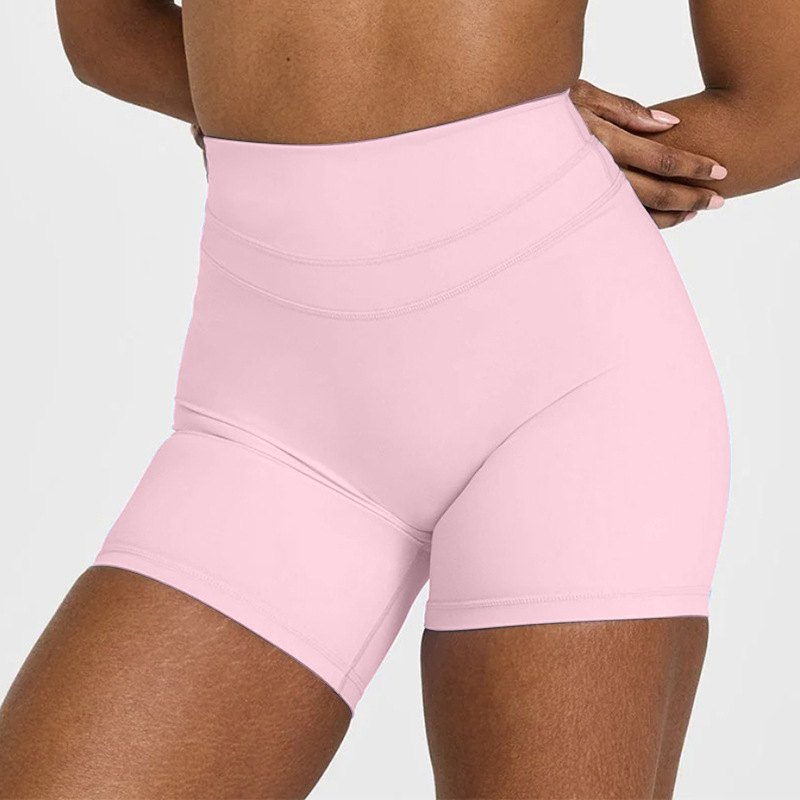Comercio exterior escotado frente V desnudo agradable para la piel eslinga ajustable con almohadilla para el pecho Pantalones de cuatro puntos Traje deportivo de fitness de yoga