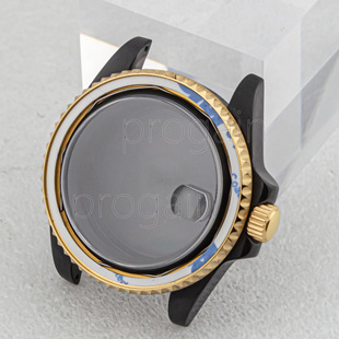 Watch accessories water ghost waterproof stainless steel electroplated color dense bottom window case for NH35 NH36 movement