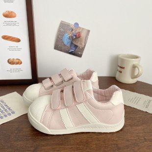 Zapatos deportivos de estilo japonés de estilo académico de velcro de mujer rojo blanco cuadrado interior de color contrastante retro zapatos blancos suaves