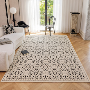 French Mid-Century Style Carpet Living Room Retro Sofa Blanket Waterproof and Anti-Fouling No-Wash Wipeable 2025 New Accessible Luxury High-End