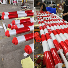 泡沫圆形道闸直杆 铝合金停车场高速防撞物业门卫升降栏车2根包邮
