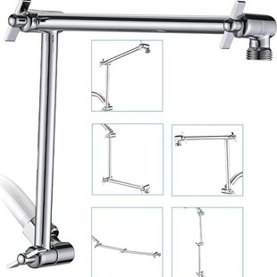 Folding arm shower top spray bracket extension rod copper tee shunt 18-inch American shower extension arm strictly selected
