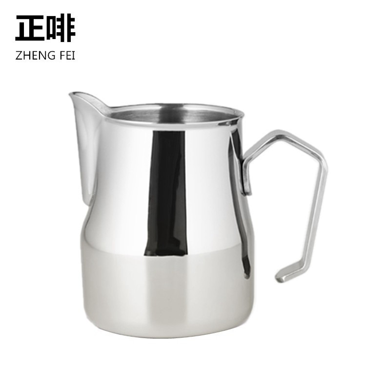 长嘴咖啡拉花杯尖嘴不锈钢拉花壶 卡布奇诺拉花缸 花式咖啡奶泡杯