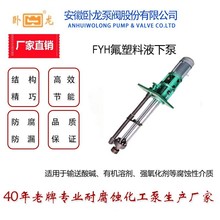 厂家直销卧龙泵阀官方店耐腐蚀化工泵FYH氟塑料自吸泵液下泵