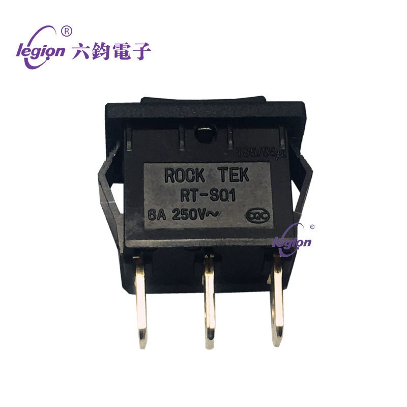 ROCKTEK high current rocker switch, waterproof and flame retardant ship type switch, 3-pin IO switch