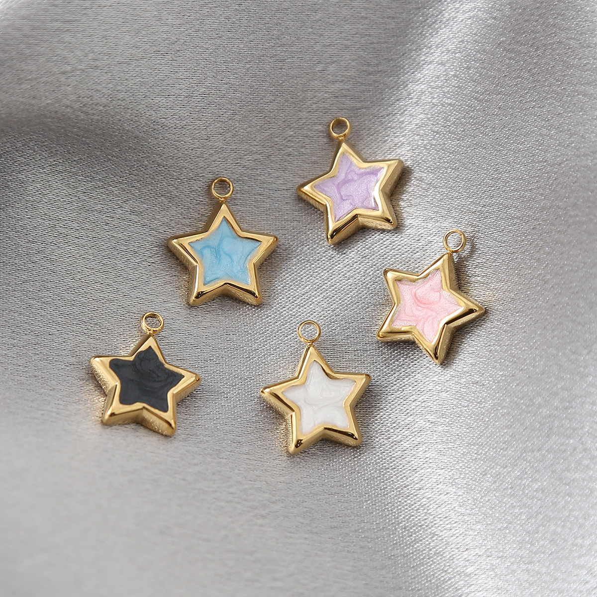 2g Weight 14*16MM 304 Stainless Steel Star Pendant Jewelry Accessories