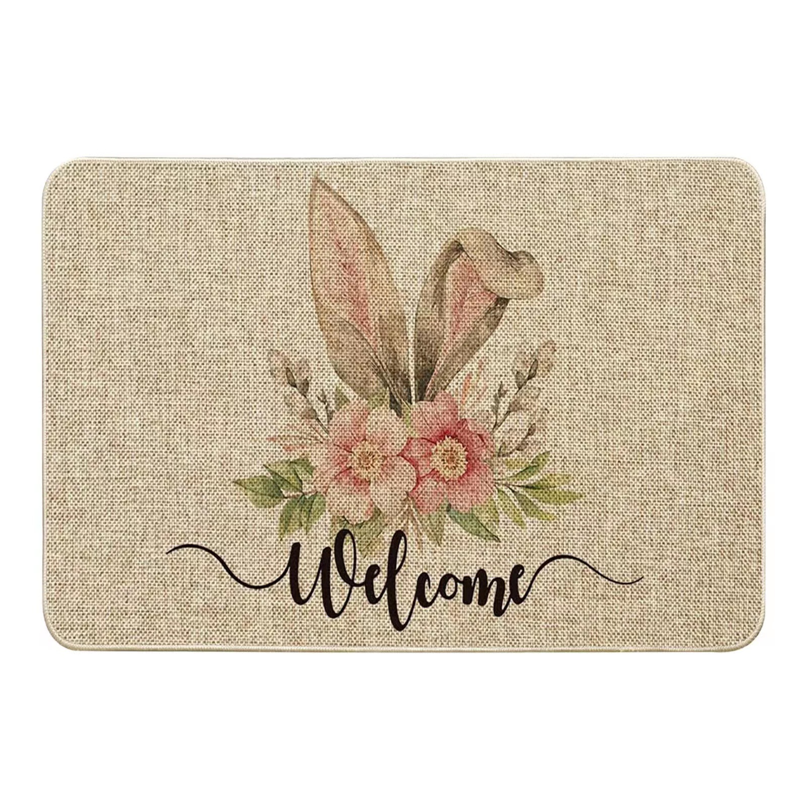 Transfronterizo de Amazon conejo de Pascua alfombra de piso decorativa Flor de camión alfombra de puerta de interior y exterior alfombra de pie de pasillo al por mayor