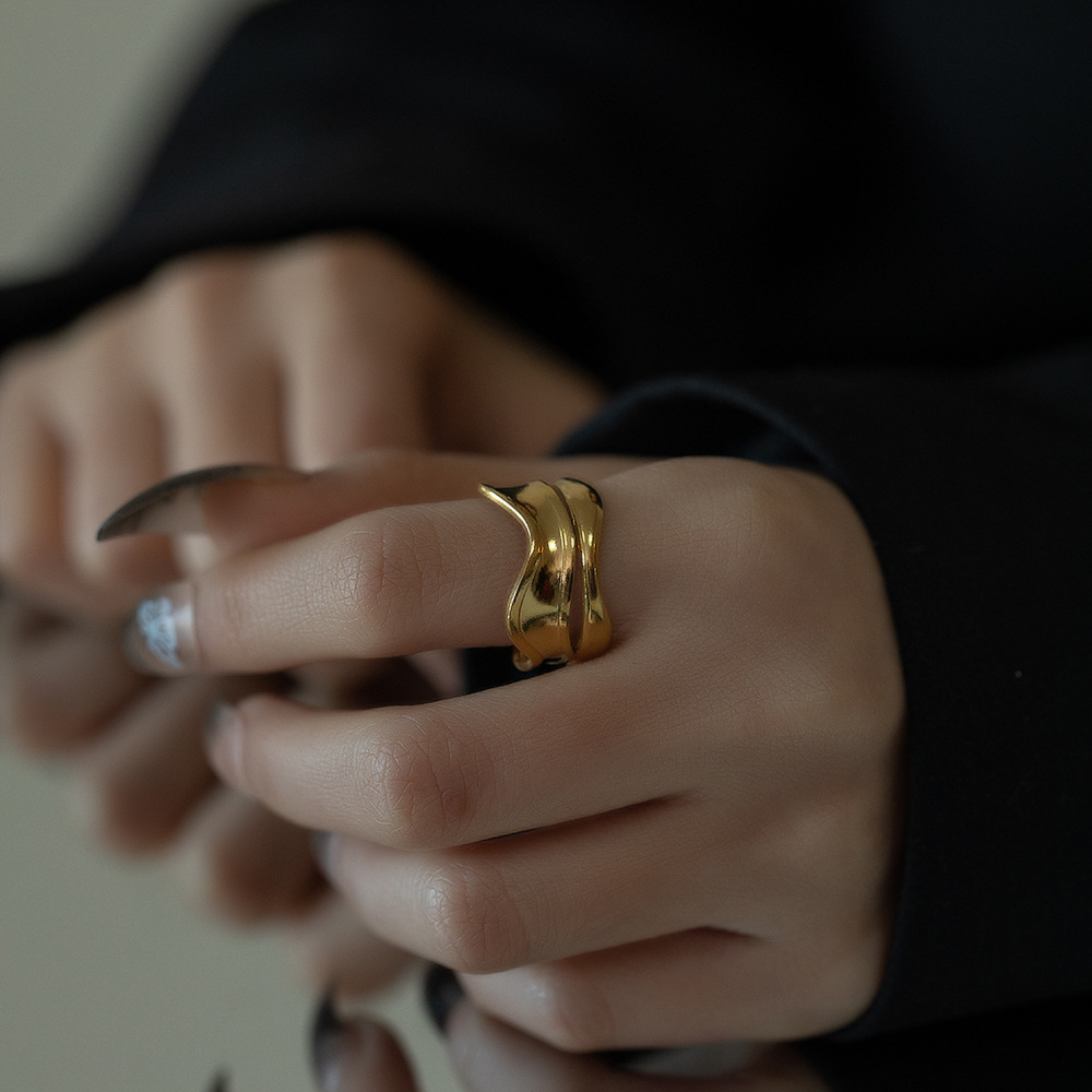 Double Layer Cross Design Ring 7