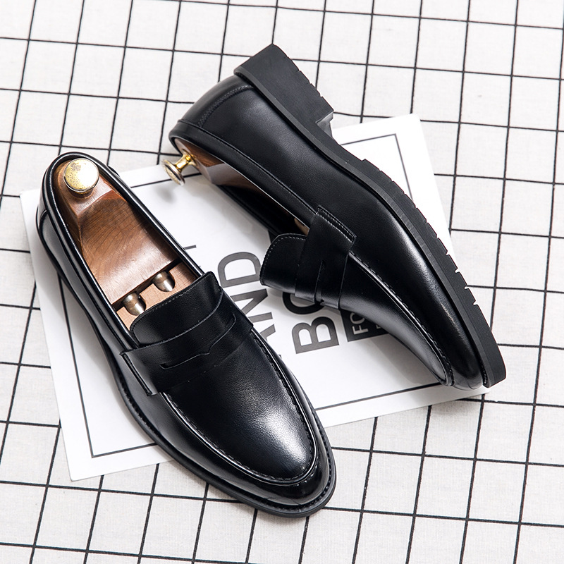 Verano superficie suave de los hombres slip-on zapatos de los hombres zapatos de cuero de la plataforma ocasional del negocio zapatos de la dama de honor del novio image 3