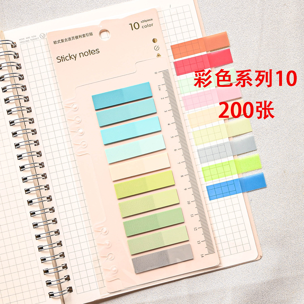 Fabricantes al por mayor PET 10 colores 200 etiquetas de índice transparentes para estudiantes de lectura etiqueta de oficina pegatinas impermeables