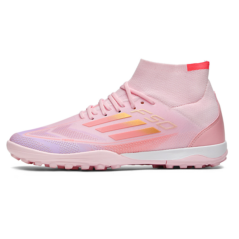 2025 zapatos de fútbol nuevos jóvenes hombres y mujeres antideslizantes nuevos transfronterizos AG clavos largos césped estudiantes fábrica de comercio exterior