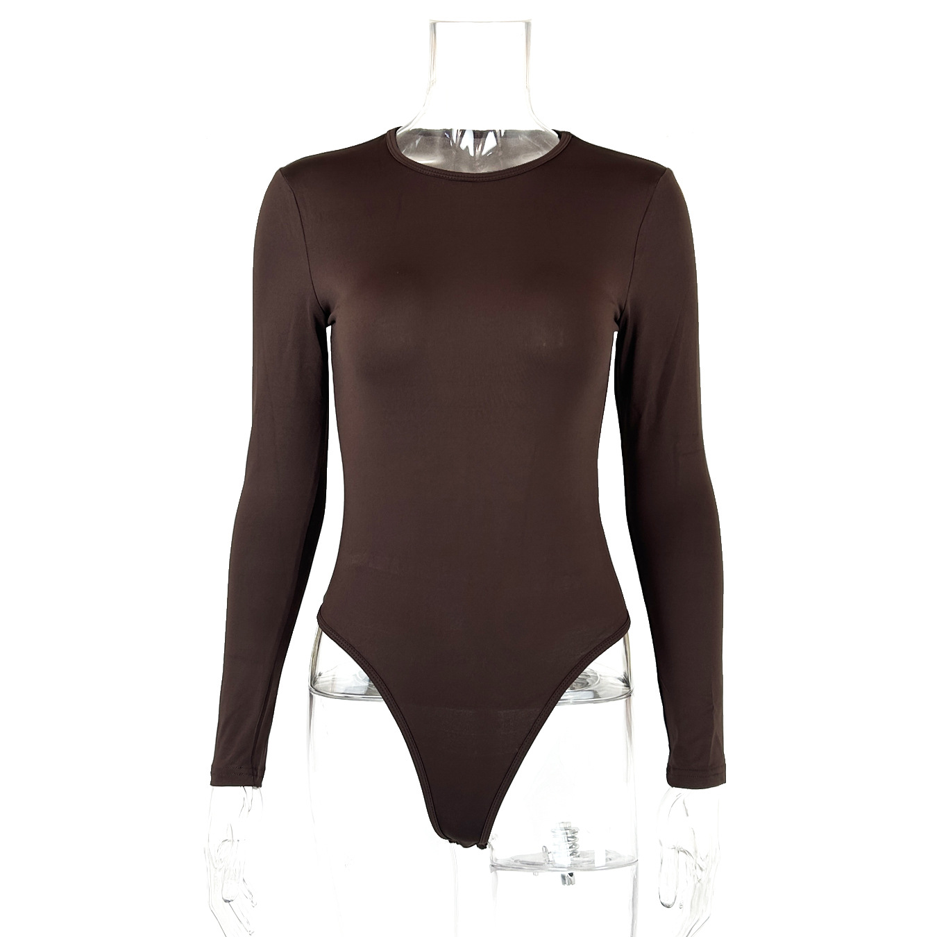 2025 europeo y americano transfronterizo otoño e invierno ropa de mujer Amazon casual blusa de fondo manga larga ajustada bodysuit