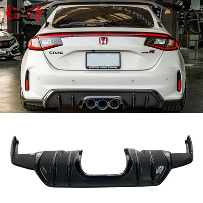 Suitable for Honda 11Th Generation Civic Fl5 Type R Upgraded Carbon Fiber Rear Lip Modification Ad Style Rear Bumper Lip (Bumper)